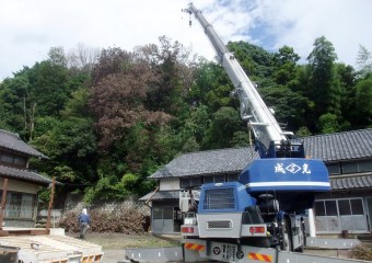 埼玉県入間市 屋敷裏山林のナラ枯れ枯損樹木の伐採サムネイル